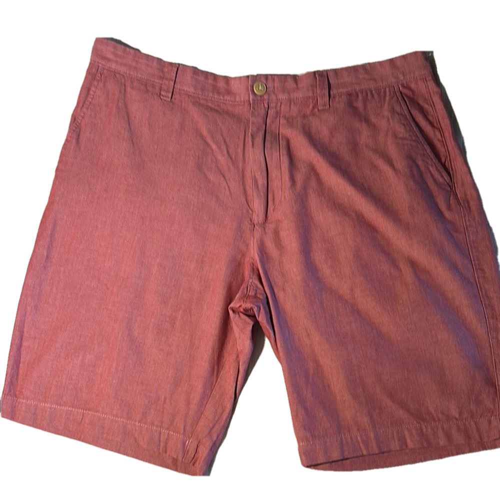 J. Crew Red Flat Front Shorts Lightweight Cotton